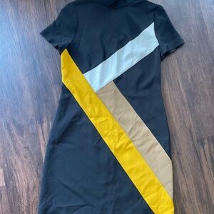 Karl Lagerfeld Geometric Dress Black Yellow